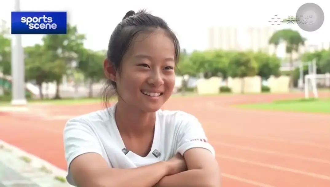 Zheng Haohao is competing at her first Olympics. (CGTN SPorts scene)