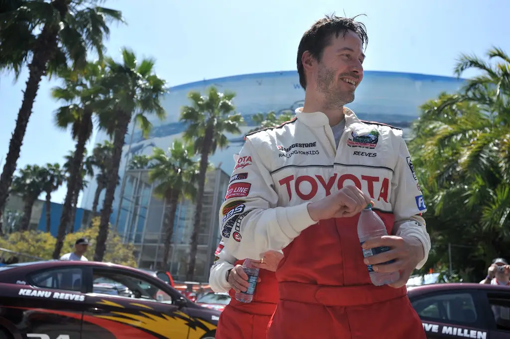 Reeves is known to be a fan of motor racing (Jeff Gritchen/Digital First Media/Orange County Register via Getty Images)