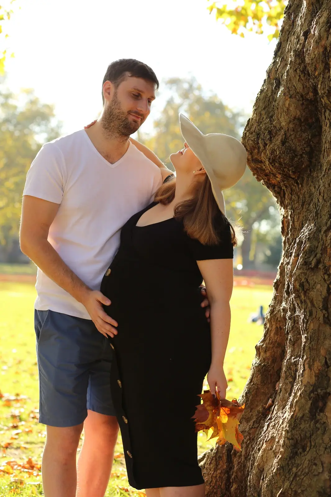 Andrejs and Katerina pregnant with daughter Lizzie (PA Real Life)