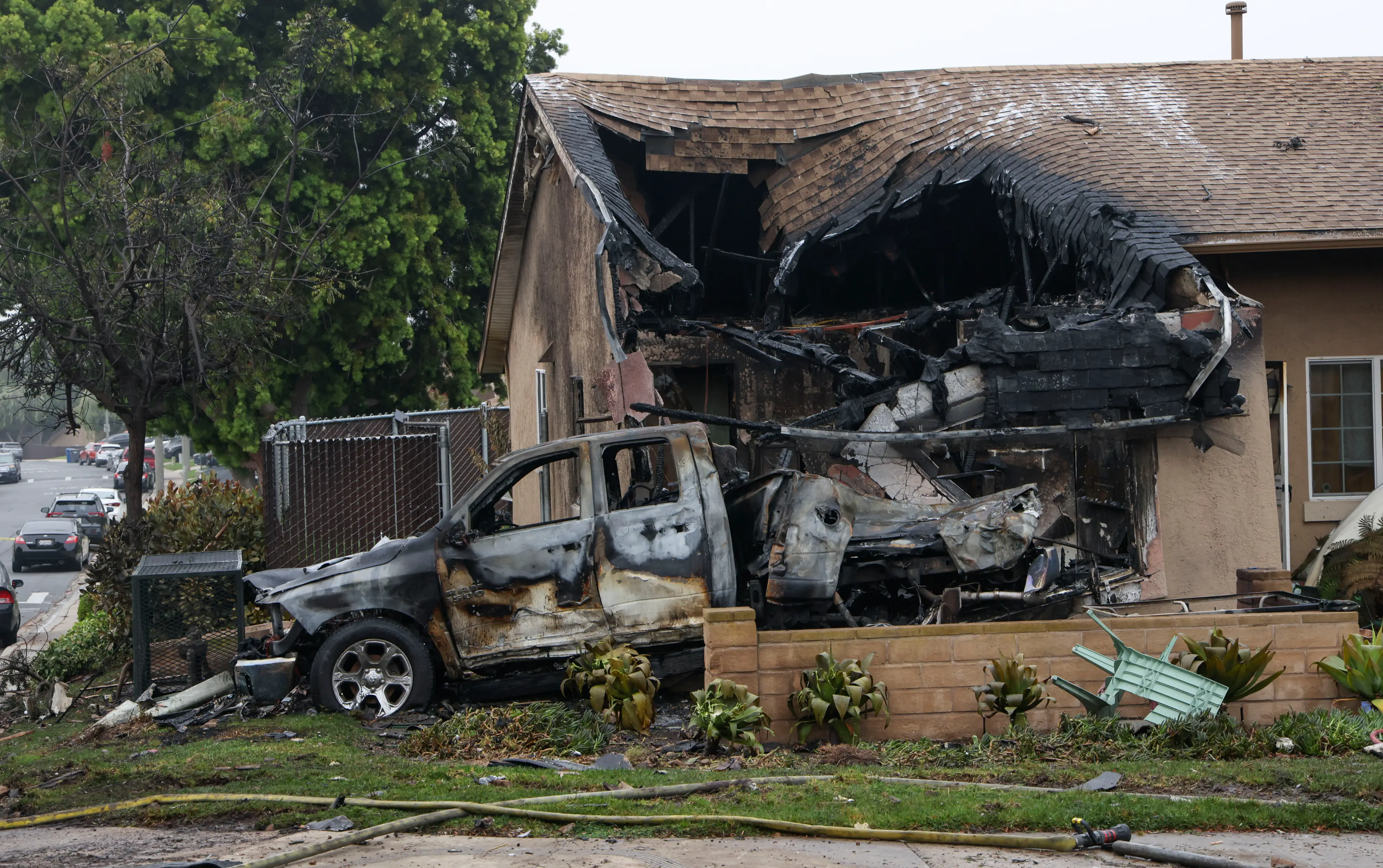 The crash has sent shockwaves across a local community (SANDY HUFFAKER/AFP via Getty Images)