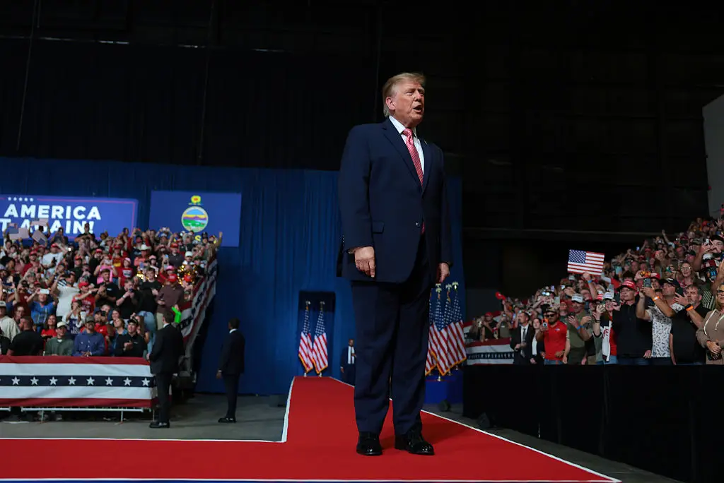 Trump first announced the $5,000 'Trump Dividend' at a Republican midterm convention in Dallas on September 9. (Photo by Anna Moneymaker/Getty Images)