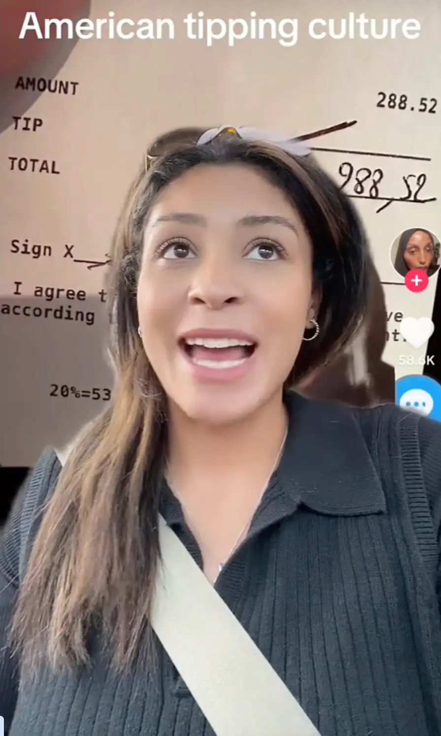 A woman has sparked an online debate about tipping.