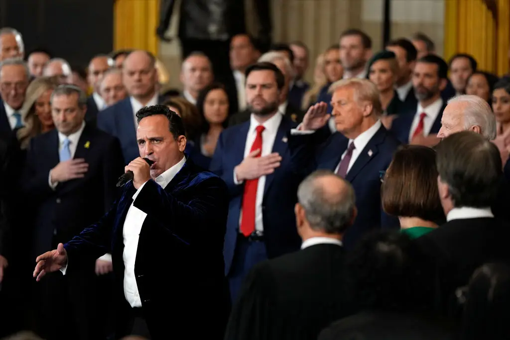 Christopher Macchio performed in the Capitol Rotunda (Julia Demaree Nikhinson - Pool/Getty Images)