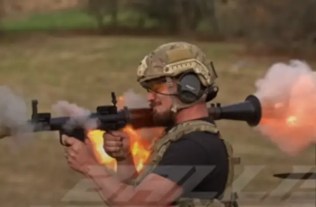 Footage caught the moment the weapon exploded.