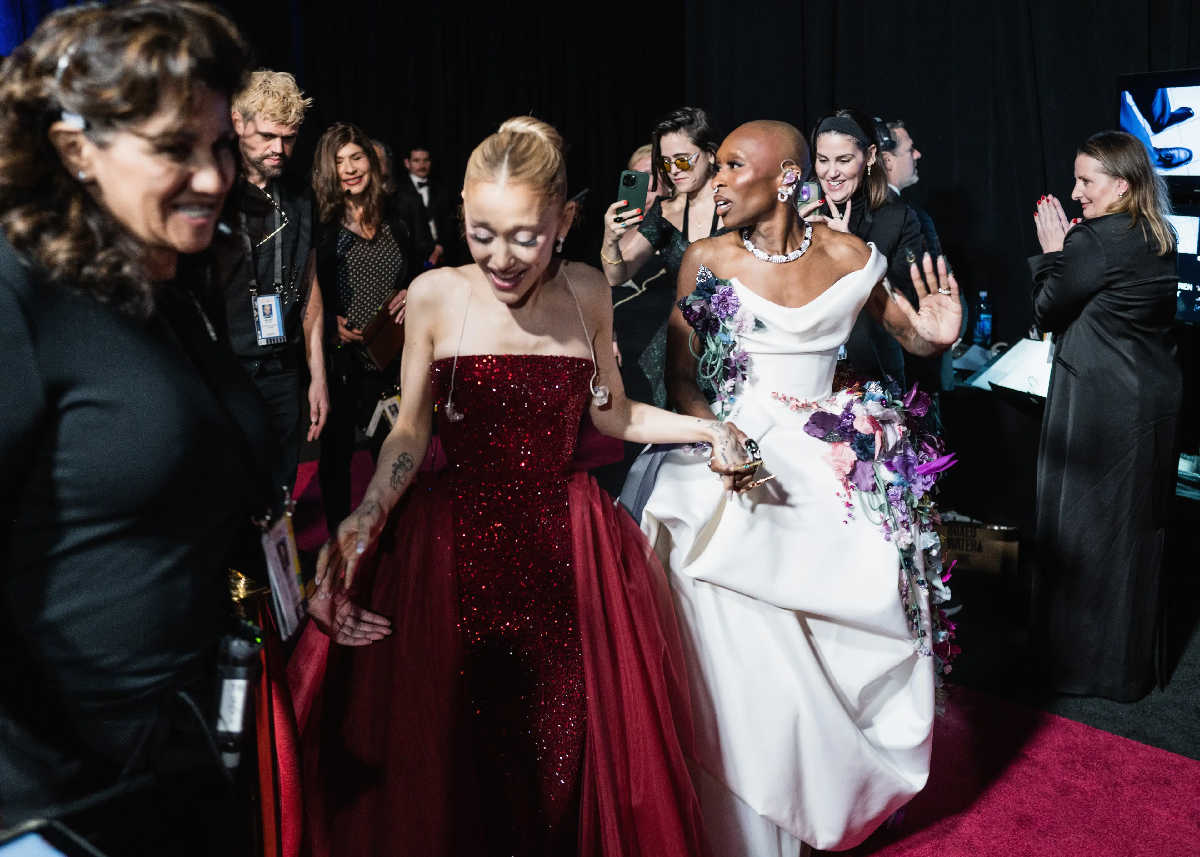 Ariana Grande and Cynthia Erivo's on-screen relationship has become an off-screen friendship (John Shearer/97th Oscars/The Academy via Getty Images)