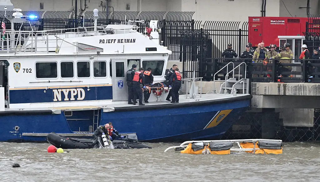 Emergency services raced to the crash site on Thursday (James Devaney/Getty Images)