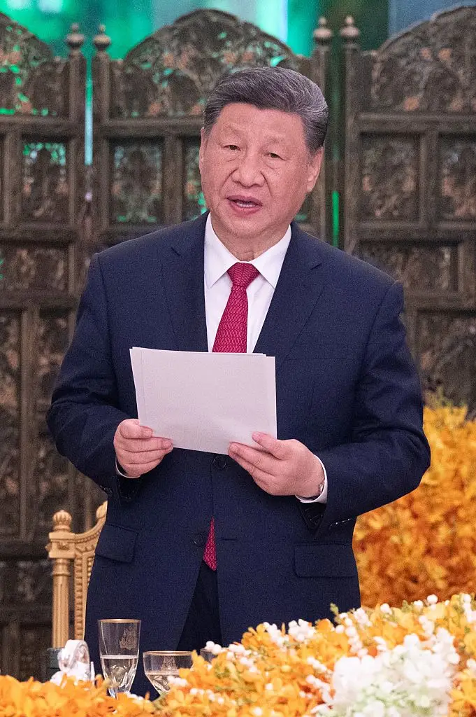 China's President Xi Jinping has hit back by inflicting tariffs on US goods (POOL/AFP via Getty Images)