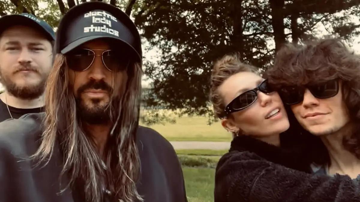 Billy Ray shared a snap with Miley, her boyfriend, Maxx Morando, and Braison (Instagram/@billyraycyrus)