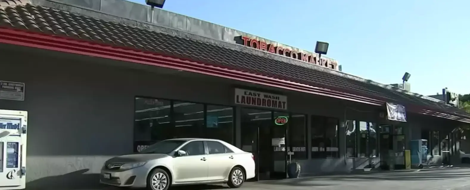 The laundromat where the kidnapped child was rescued.