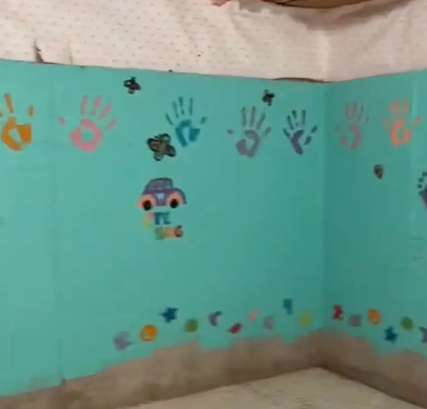 The hidden room was behind the basement bathroom.