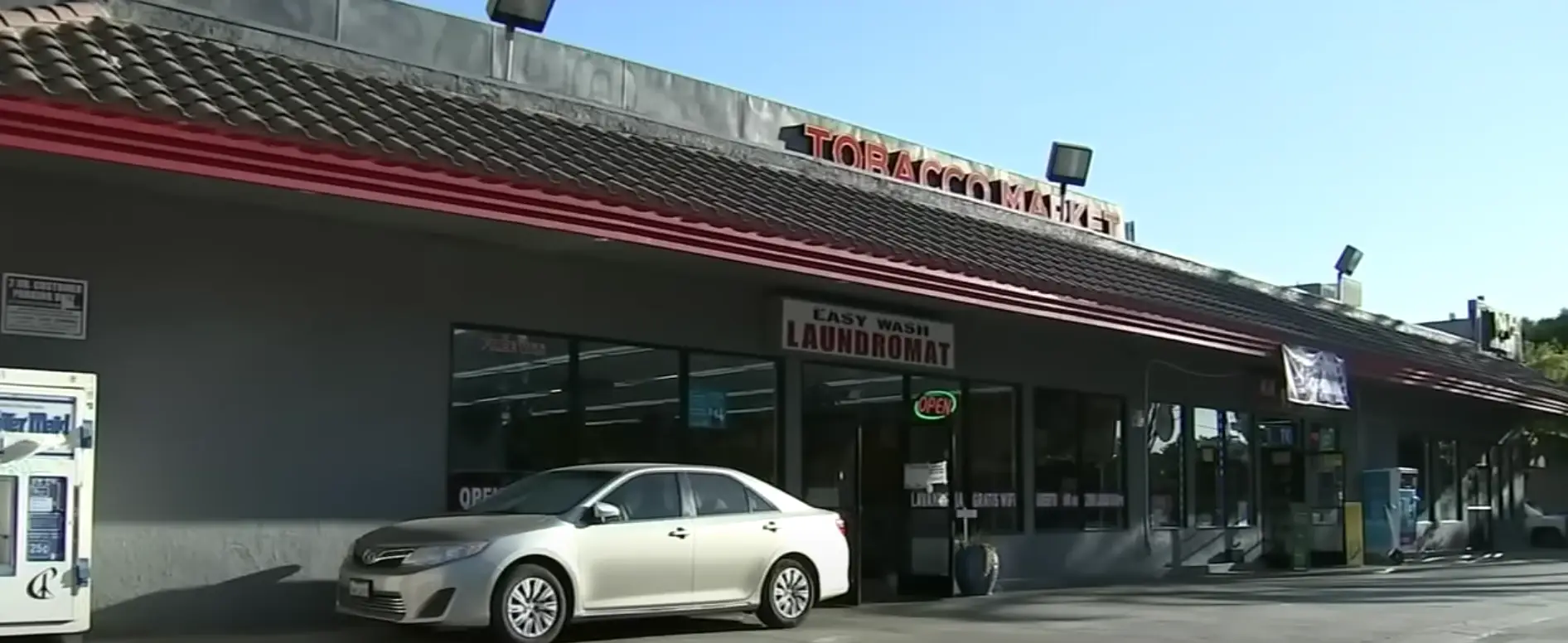 The laundromat where the kidnapped child was rescued.