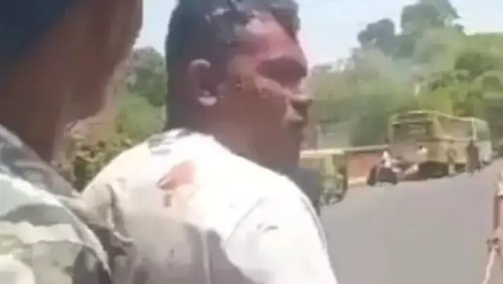 Ramesh was seen limping through the streets after the crash (Republic)