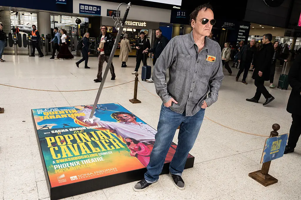 Tarantino's upcoming West End play, The Popinjay Cavalier, is scheduled to begin previews on February 23, 2027. (Photo by Jeff Spicer/Getty Images for ABA)