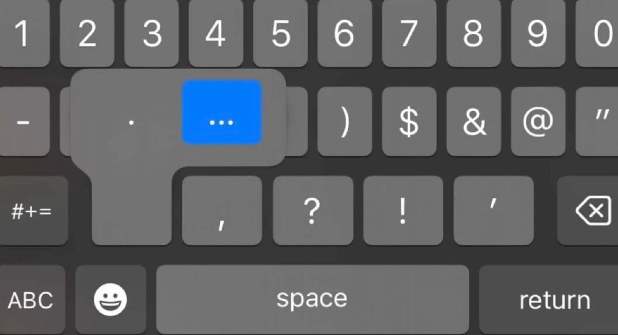 Ever wanted to use an ellipsis without tapping on the full stop button three times? Well, your luck is in my friend. (X/@todayyearsoldig) 
