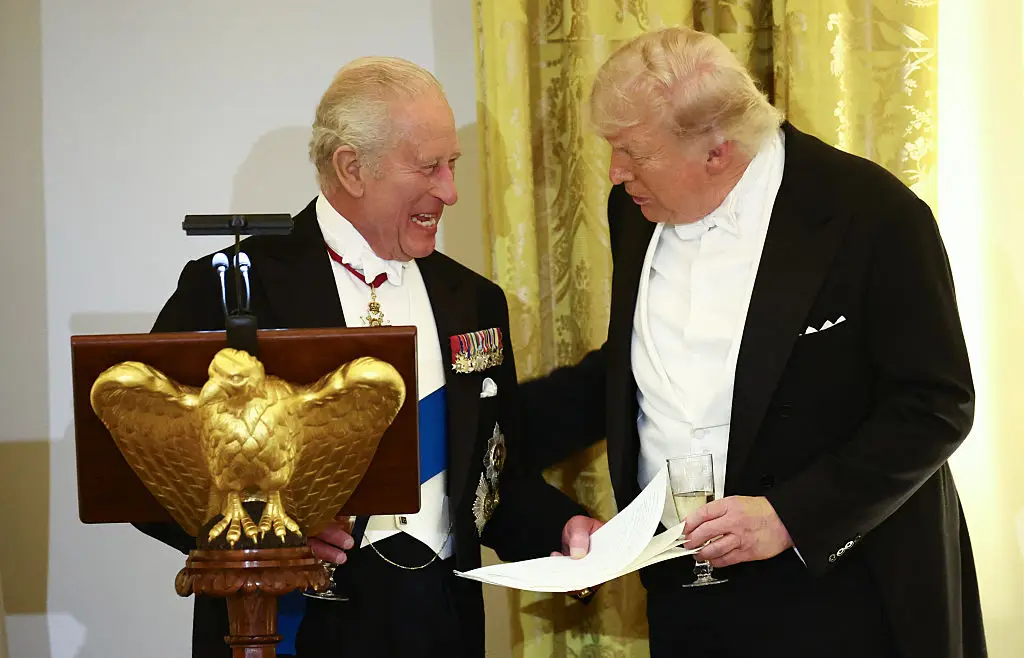 King Charles III and Trump seemed to be having great fun at the White House state dinner (Henry NICHOLLS / AFP via Getty Images)