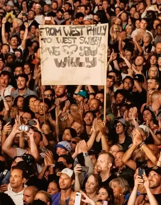 Some of the crowd don't appear to have eyes (Instagram/willsmith)