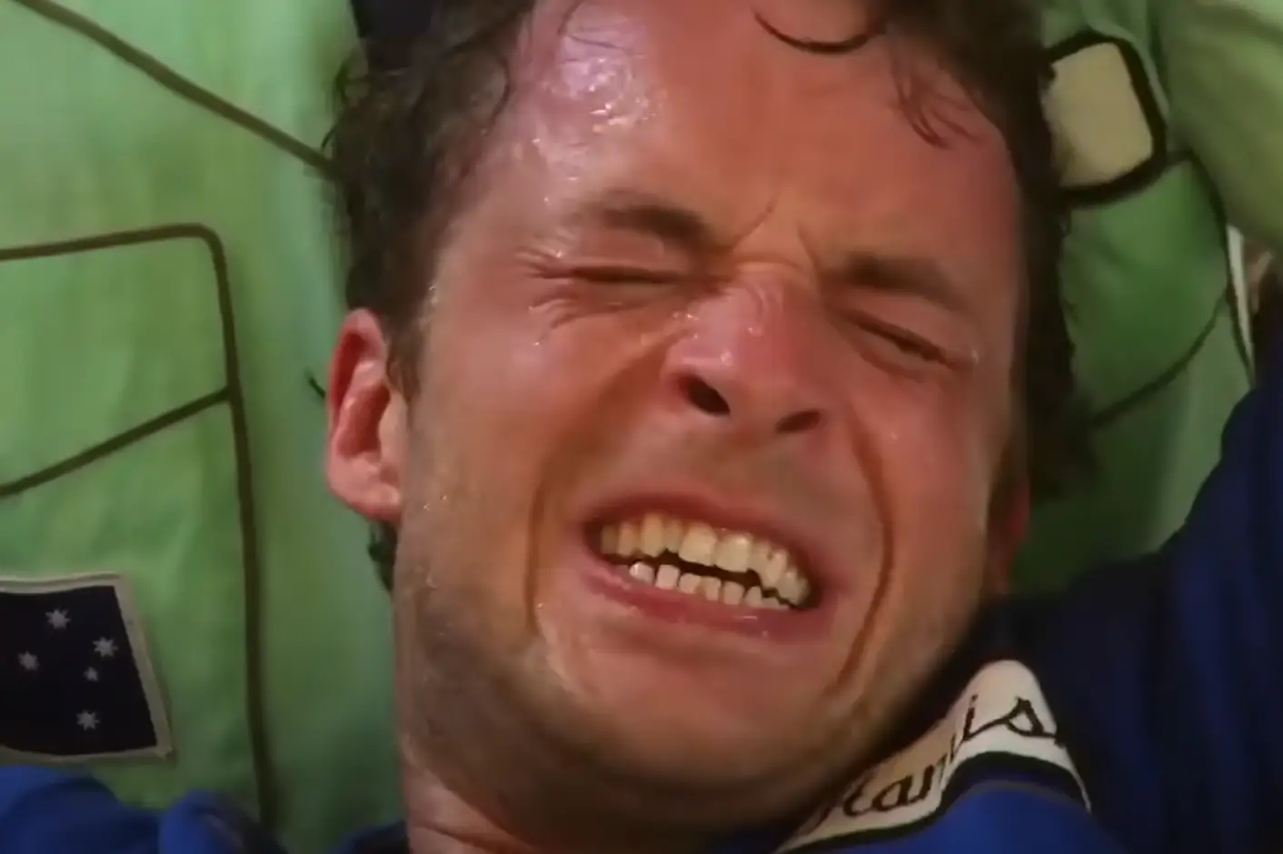 Here lies a broken man... (Hamish & Andy/YouTube)