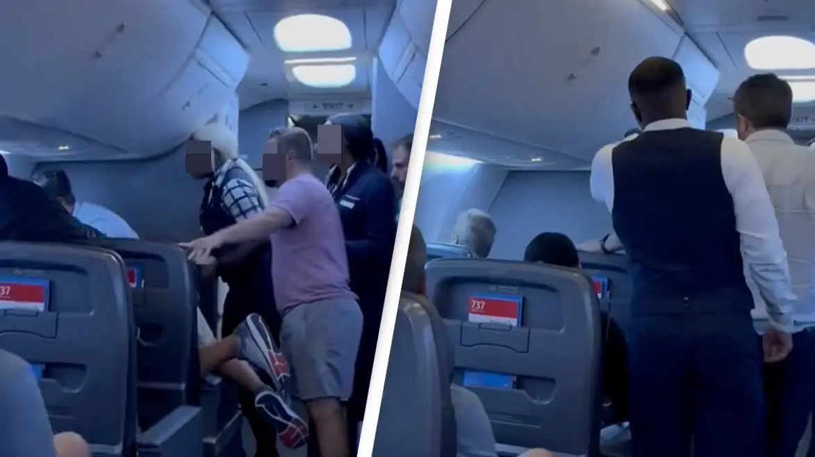 Passengers step in to restrain man who was allegedly violent to female companion during flight