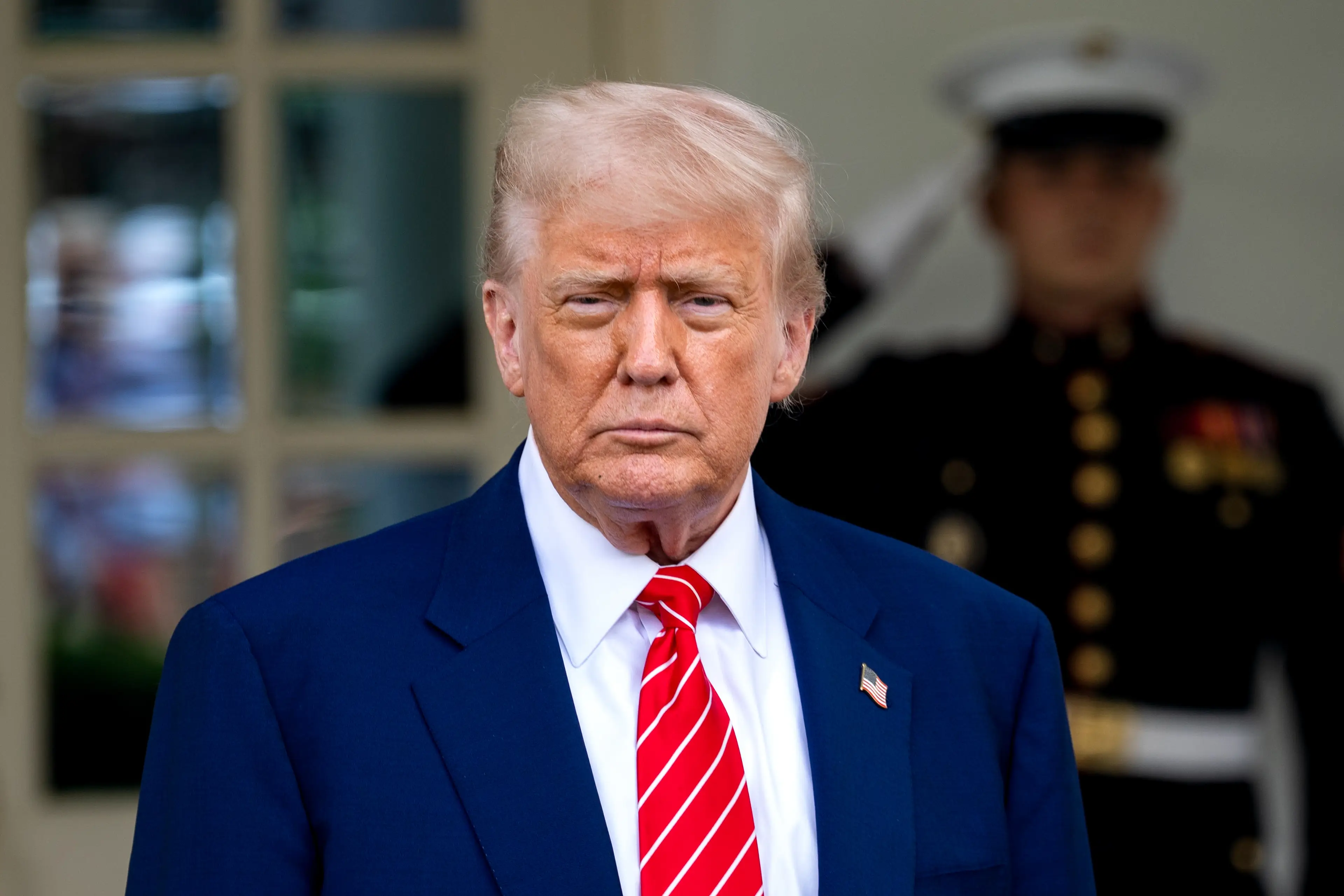 Trump has hit back at any criticism of him receiving a gift (Bonnie Cash/UPI/Bloomberg via Getty Images)