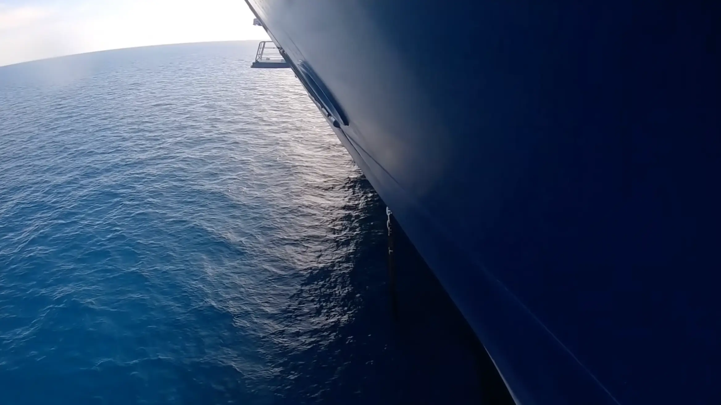 People 'terrified' after man drops GoPro under cruise ship and discovers what's underneath