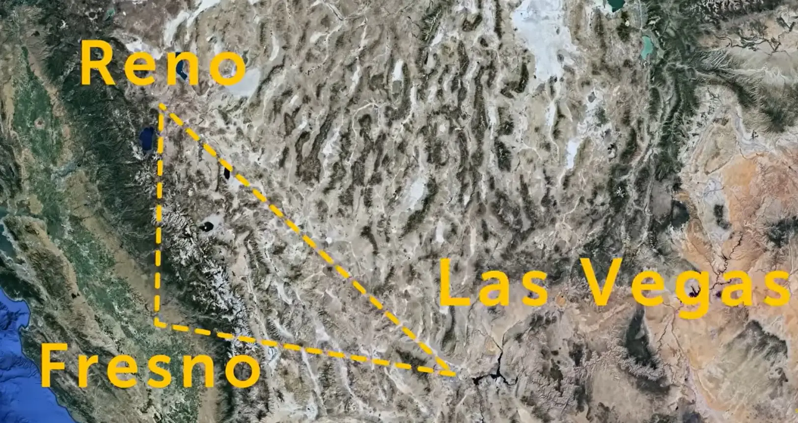 The 'Nevada Triangle' where some claim as many as 2,000 planes have crashed in the past few decades.