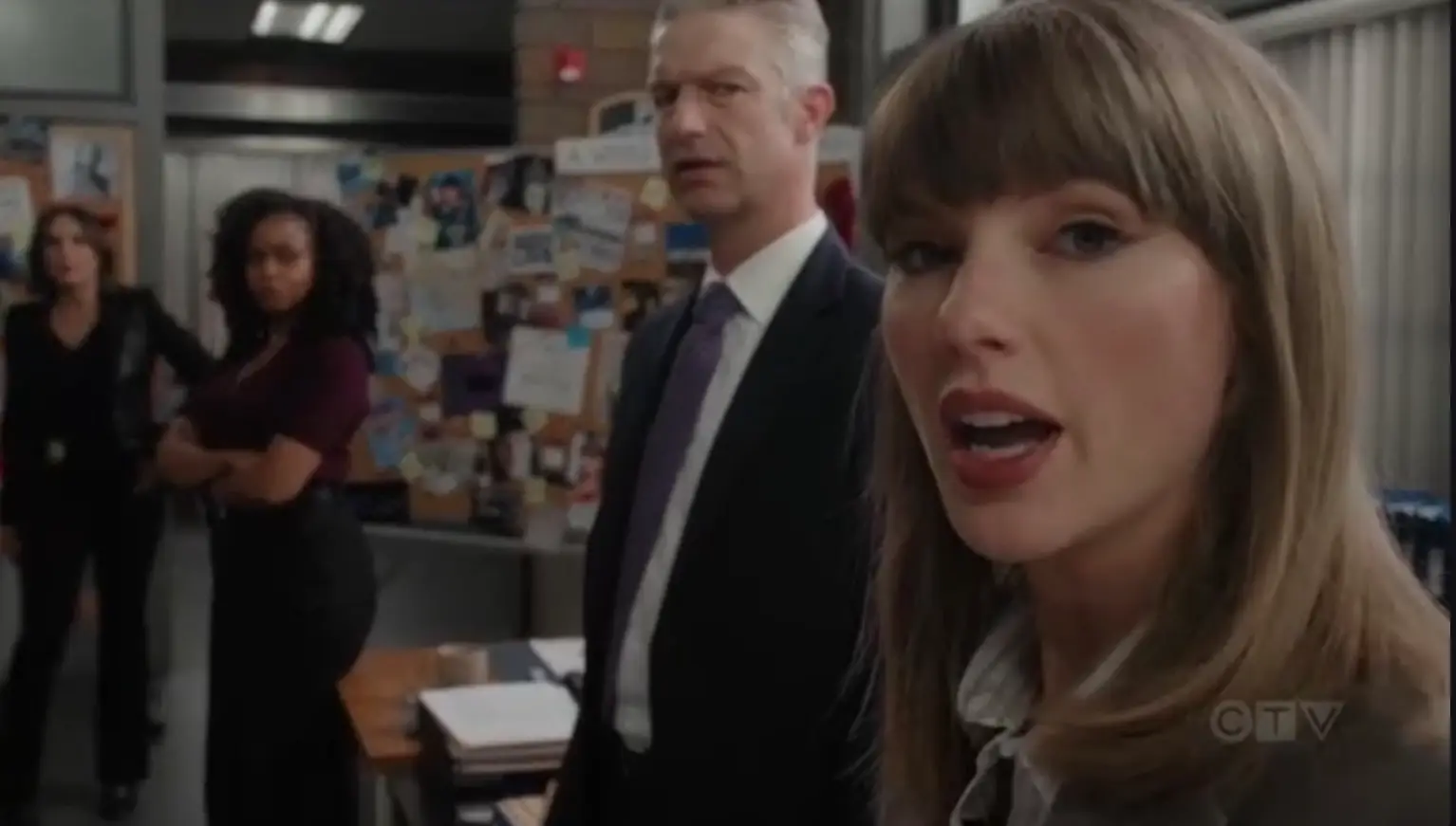 Taylor Swift shared a cryptic message with fans in the skit (CTV)