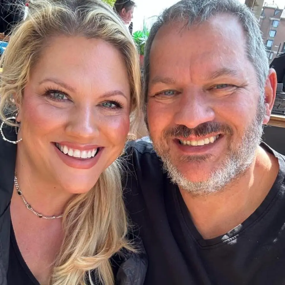 Christine pictured with her husband, Piet.