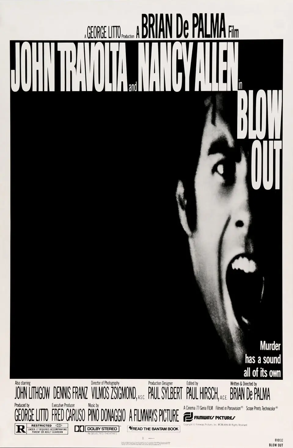 1981's Blow out features future Pulp Fiction star, John Travolta (FIlmway Pictures)