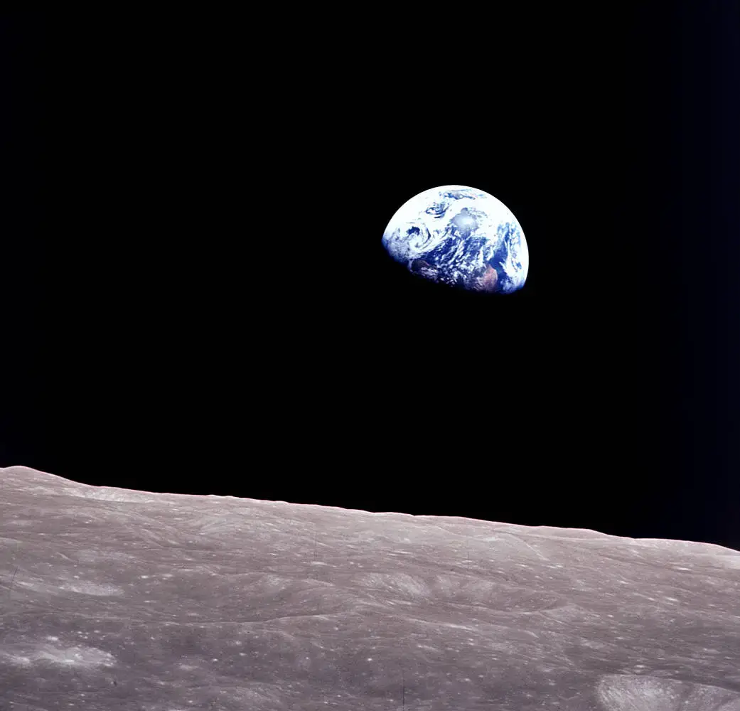 The Apollo 8 Earth rise was captured in 1968 (NASA)