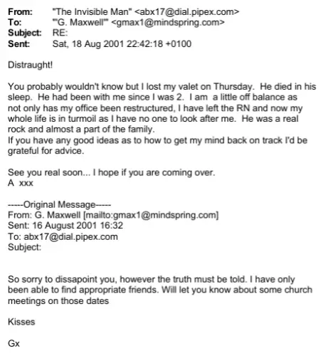 The response to the email was also shared (DoJ)