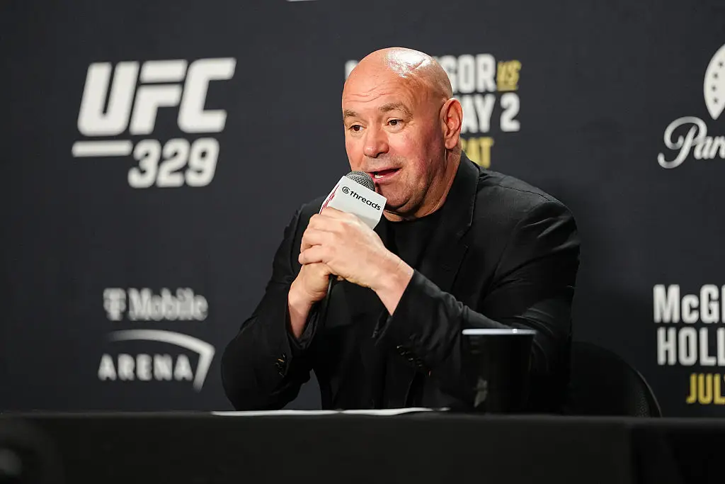 Dana White was quick to shut down ‘conspiracy theories’ that Connor McGregor was injured before the fight  (Photo by Chris Unger/Zuffa LLC)