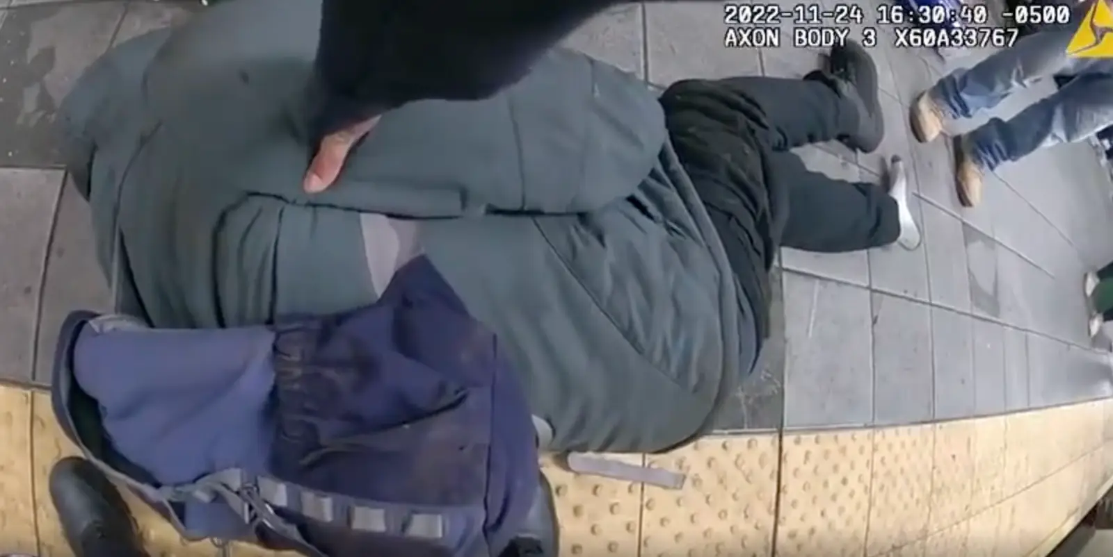 A train arrived at the station just moments later.