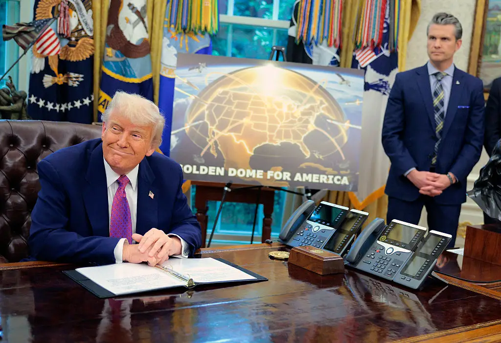 Donald Trump suggested the 'Golden Dome' initiative last year (Photo by Chip Somodevilla/Getty Images)