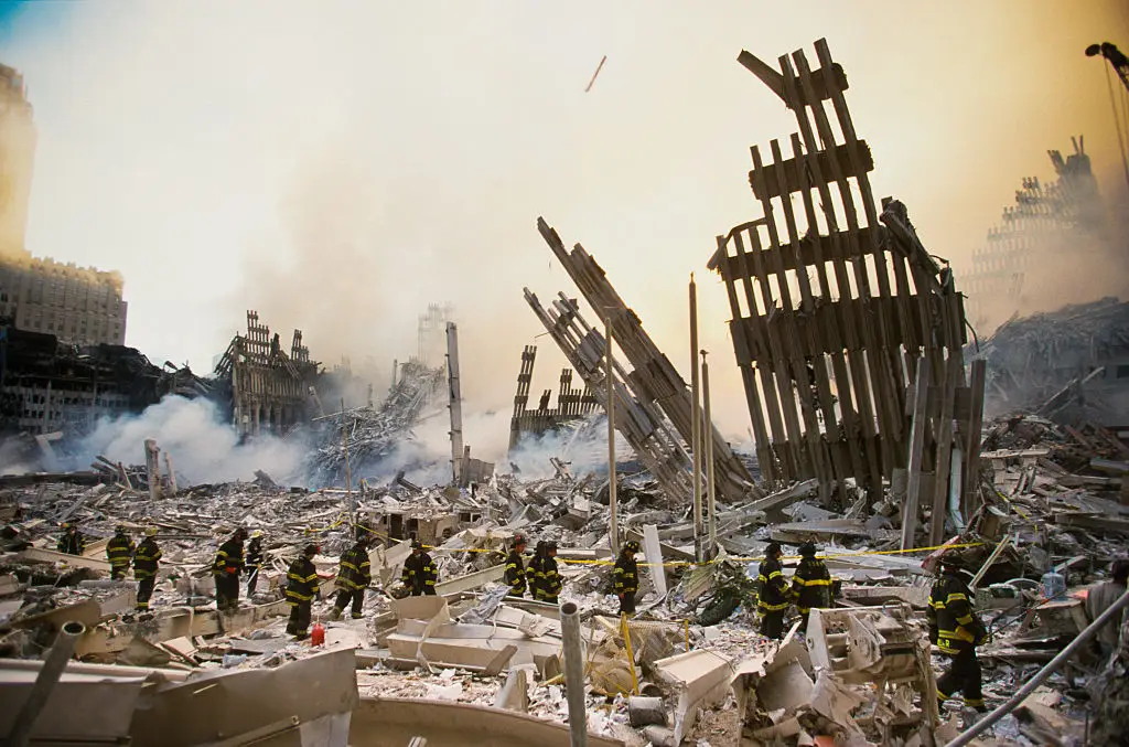 Mamdani claims people got sick in the aftermath of the Twin Towers collapsing because 'the leaders they trusted lied and told them they were safe to breathe in toxic air' (Porter Gifford/Corbis via Getty Images)