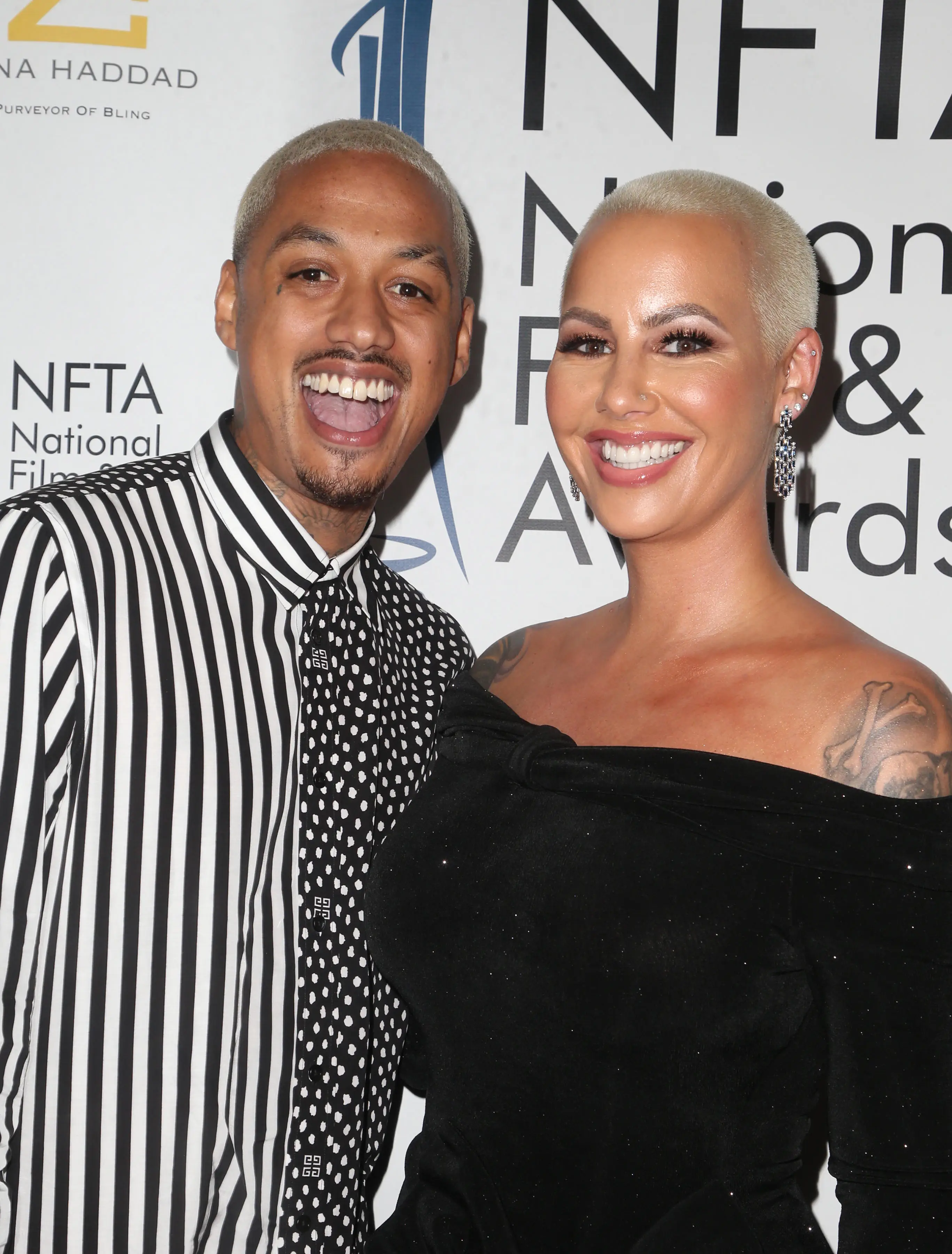 Alexander Edwards and Amber Rose in 2018.