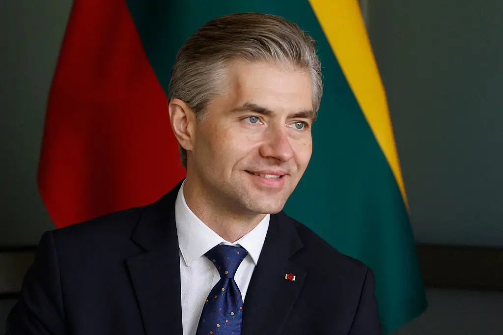 Lithuania’s Foreign Minister Kęstutis Budrys warned that Russia could broaden its pressure on NATO countries. (Photo by Petras Malukas / AFP via Getty Images)