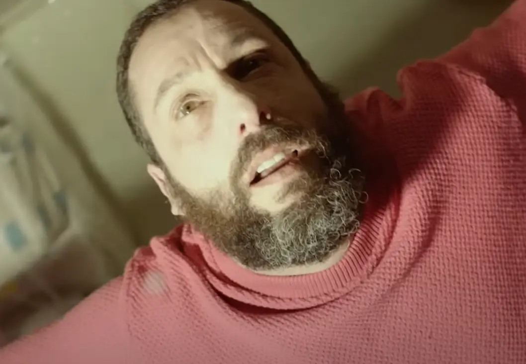 Sandler spends much of his time alone on screen.