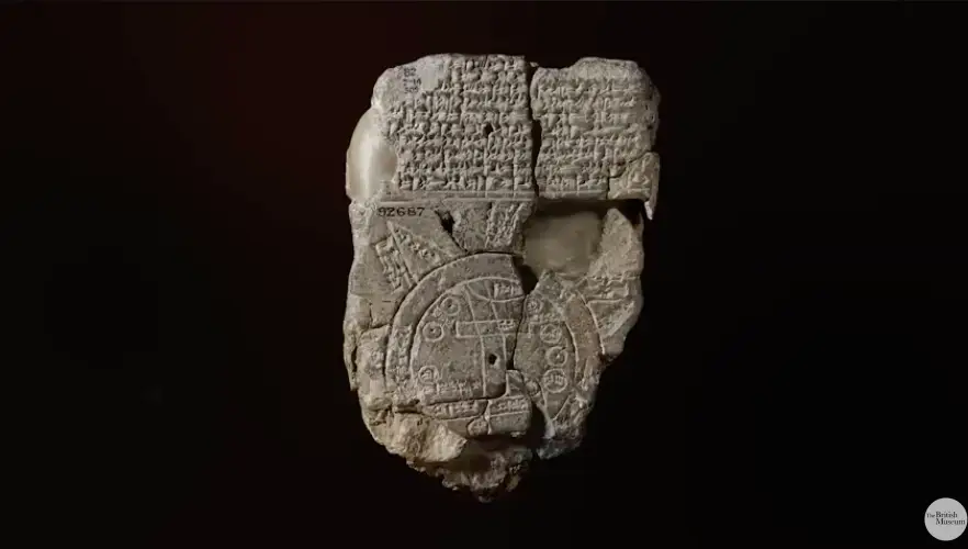 The Imago Mundi is a Babylonian map on display at the British Museum. (YouTube/The British Museum)