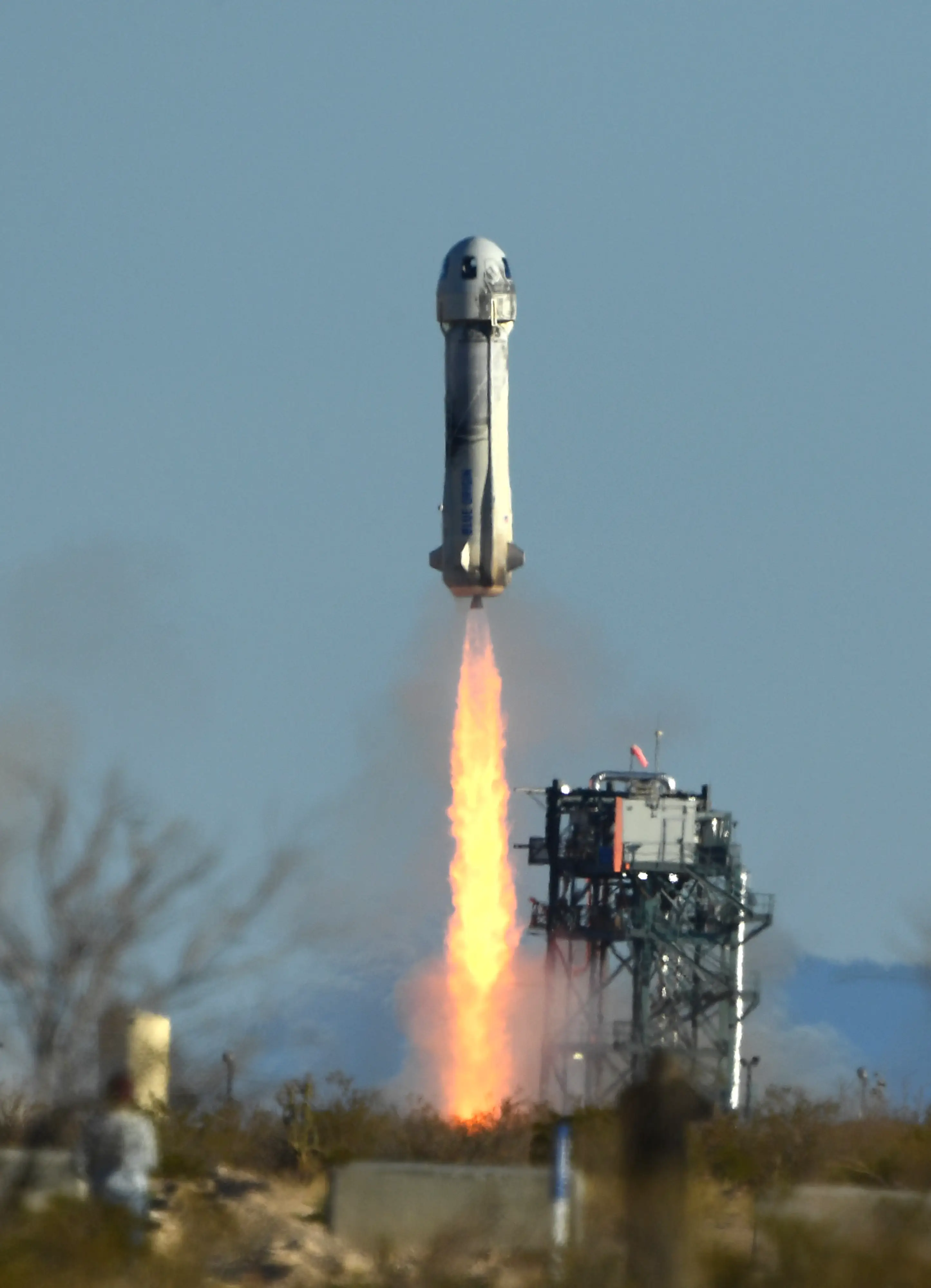 Blue Origin's New Shepherd recently completed its 10th human spaceflight (PATRICK T. FALLON/AFP via Getty Images)