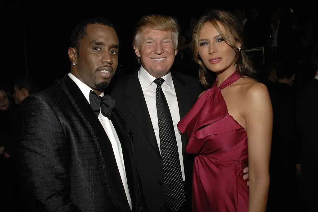 Diddy seen with Donald and Melania Trump in 2008 (JOE SCHILDHORN/Patrick McMullan via Getty Images)