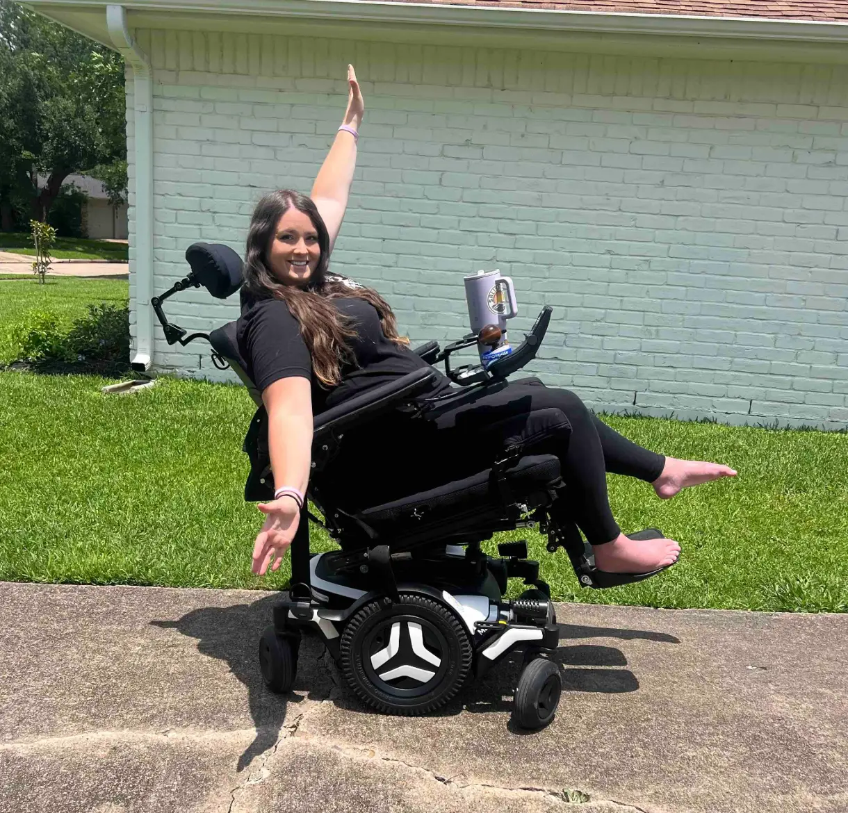 Funds raised by the GoFundMe have helped Salym purchase a much-needed motorized wheelchair (GoFundMe)