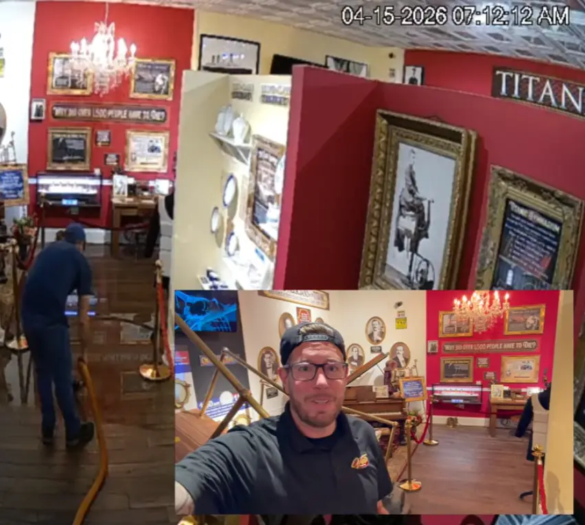 Volo Museum experienced a flood on the anniversary of the Titanic's sinking (YouTube/ @volomuseum)