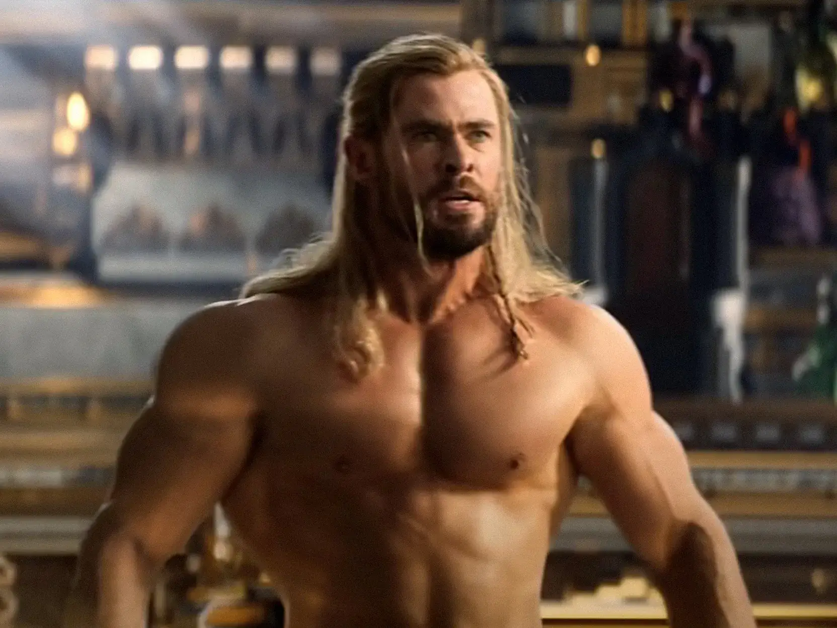 Chris Hemsworth as Thor.