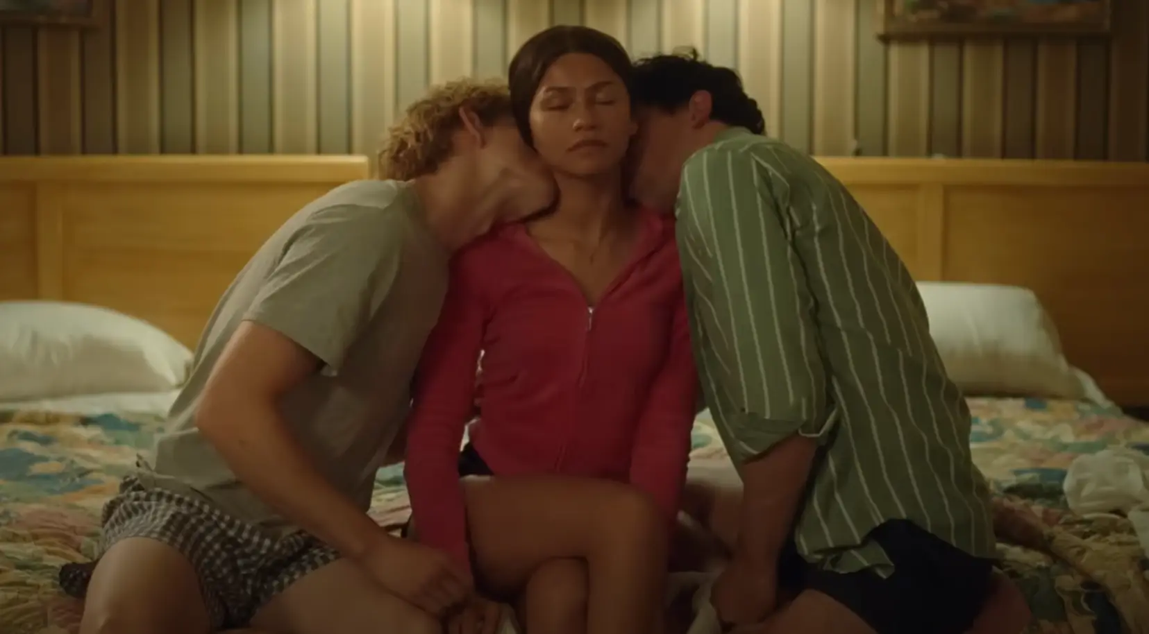 Zendaya, Josh O'Connor and Mike Faist star in Challengers. (Amazon MGM Studios/Warner Bros. Pictures)