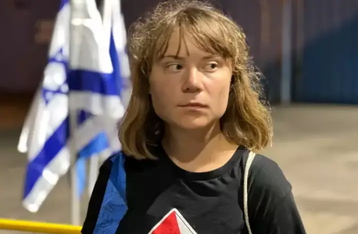 Greta Thunberg and other activists were stopped from reaching Gaza (@IsraelMFA/Twitter)