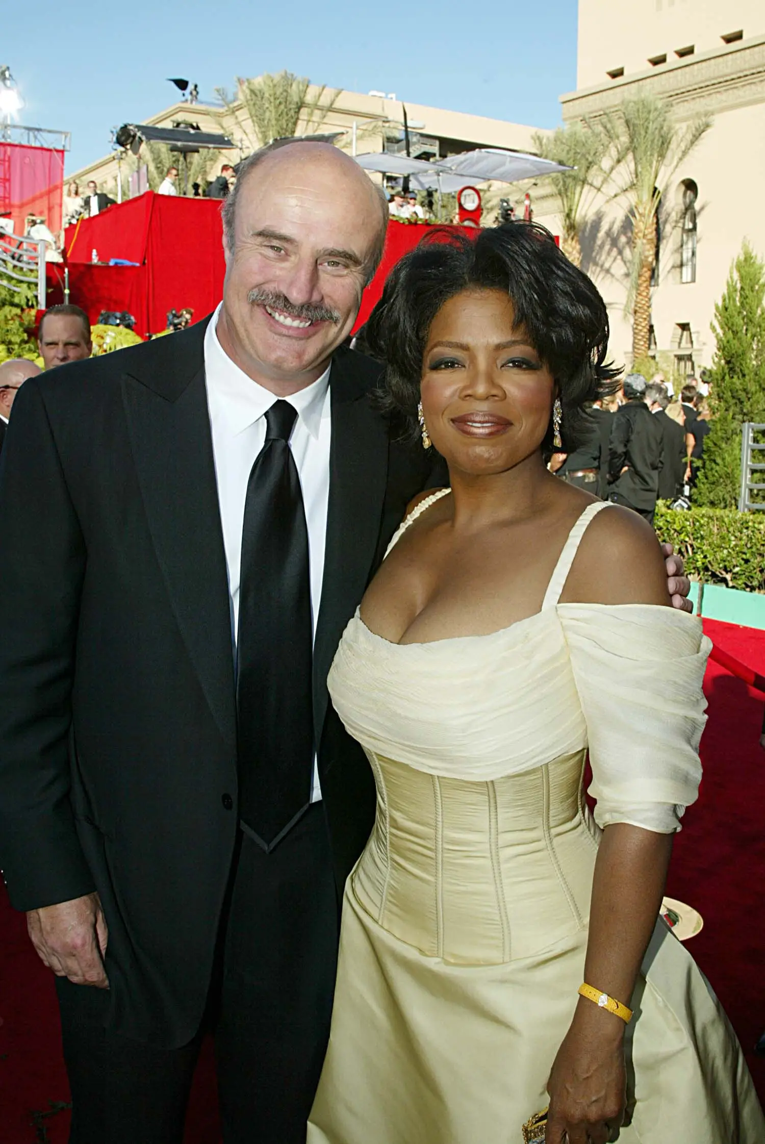 Dr Phil McGraw and Oprah Winfrey pictured in 2002 (Mathew Imaging/FilmMagic)