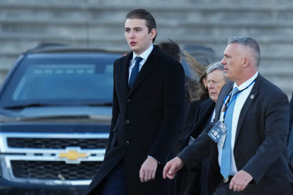 The POTUS' son is escorted by agents at all times (Chris Kleponis - Pool/Getty Images)