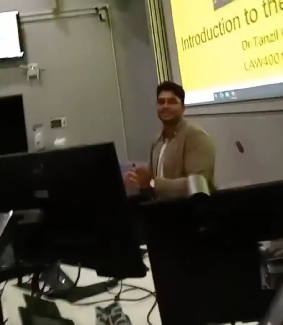 Even the lecturer was clapping by the end of it.