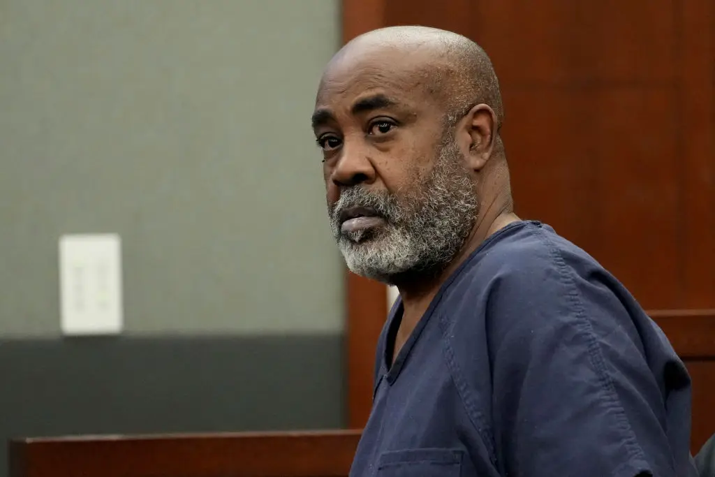 Duane 'Keefe D' Davis has been charged with the first degree murder of Tupac and faces trial on November 4.(JOHN LOCHER/POOL/AFP via Getty Images)