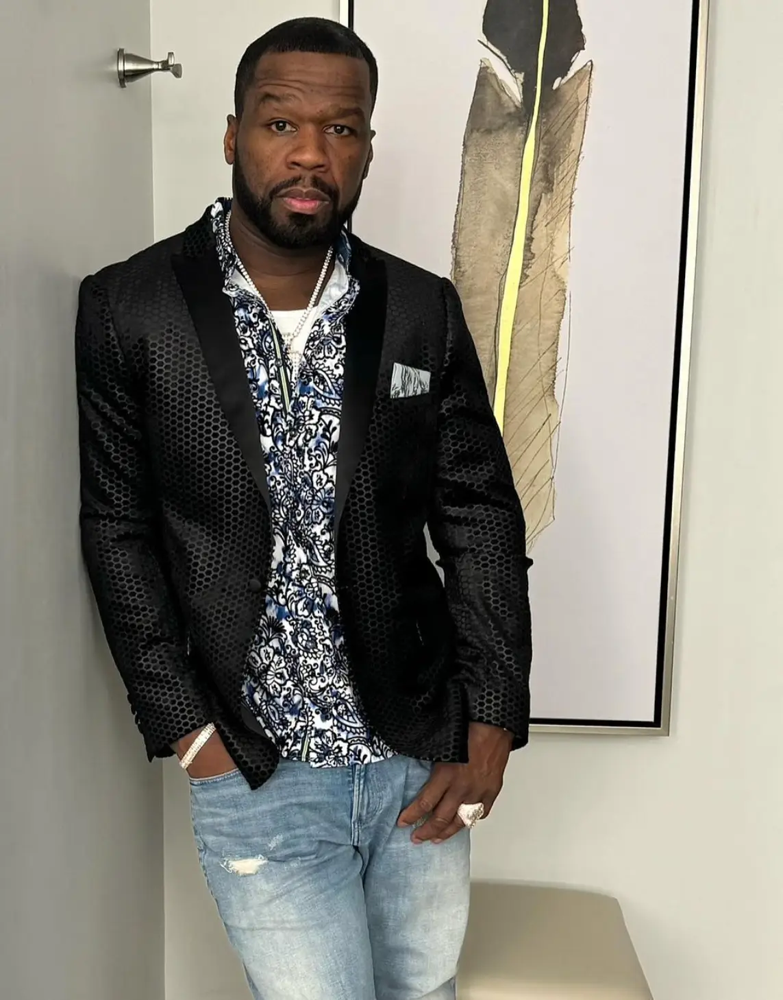 The actor claimed 'running around' on tour and hitting the gym has helped him lose weight.